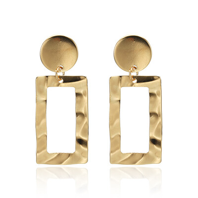 

New Vintage earrings for women statement earrings geometric golden color Metal drop earrings fashion Jewelry