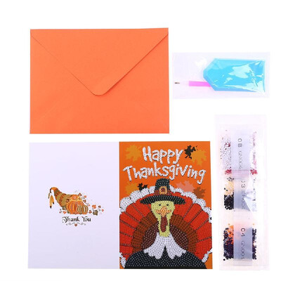 

5D Diamond Painting Christmas Cards Diamond Embroidery Birthday Paper DIY Greeting Postcards Cartoon Craft Kids Gift