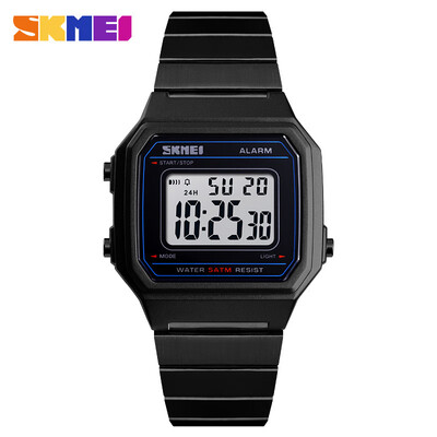 

Explosion models square electronic watch rose gold student trend steel belt watch