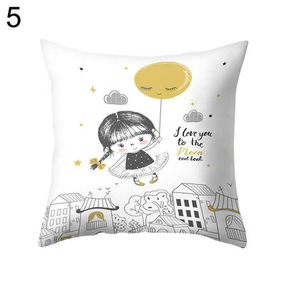

Adorable Cute Girl Letter Throw Pillow Case Cushion Cover Sofa Bed Car Decor