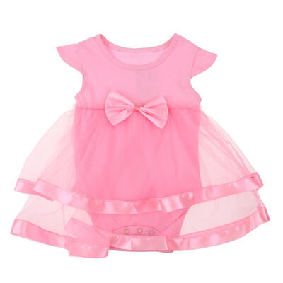 

Summer Girls Infant Baby Casual Bowknot Gauze Party Birthday Romper Dress