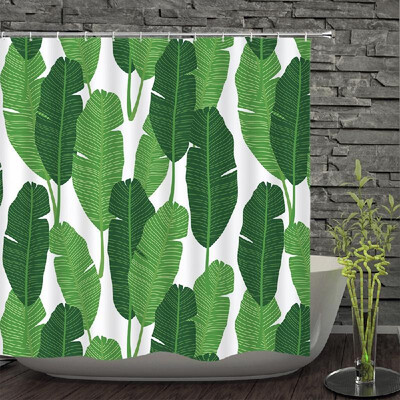 

Shower Curtain Leaves Decorative Bath Curtains Waterproof Polyester Fabric Anti-mildew Bathroom Curtains for Bathtub Showers