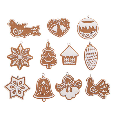 

11Pcs Animal Snowflake Biscuits CHRISTMAS Hand Made Polymer Clay