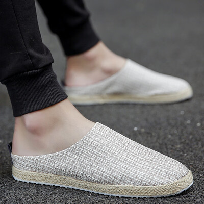 

2019 new summer lazy slippers beach hole Korean version of the trend of fashion personality sandals Baotou half drag sandals
