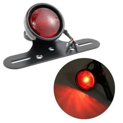 

1pc 12V Motorcycle Red Small Round Tail Lights Brake Bulbs For Harley Chopper