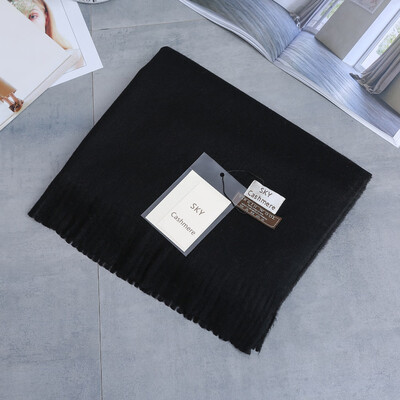 

Pure color thorn wool cashmere shawl sky cashmere wild handmade scarf thick warm shawl female