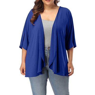 

Roseonmyhand Womens Plus Size Summer Casual Open Front Half Sleeve Lightweight Cardigan