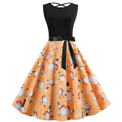 

Tailored Women Vintage Sleeveless Christmas 50s Housewife Evening Party Prom Dress