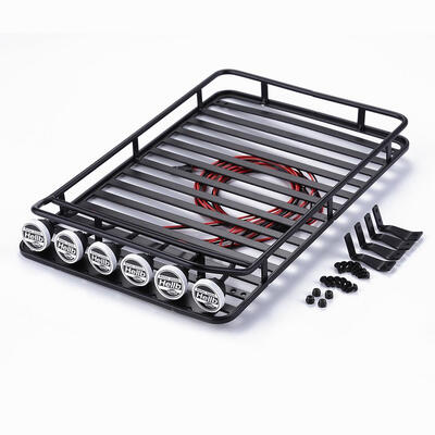 

Roof Rack Luggage Carrier with 6LED Light for 110 RC Crawler D90 Rc4wd