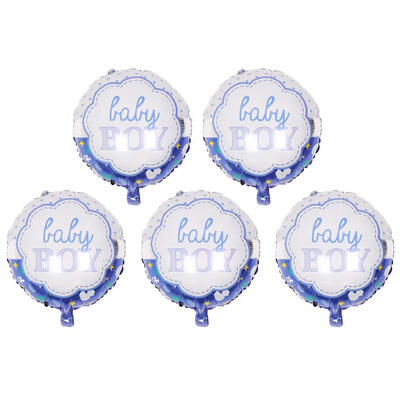 

5pcs Round Aluminum Foil Film Balloons Reusable Inflatable Party Balloon