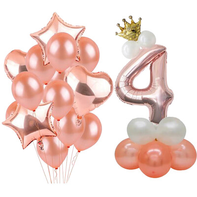 

Qinglan Digital Balloons Birthday Childrens Holiday Party Marriage Proposal Expression Company Anniversary Celebration Number 4 Set