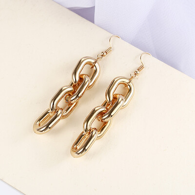 

E0158 New Metal Geometry Chain bts Earrings Irregular Earrings For Fashion Women&men Jewelry