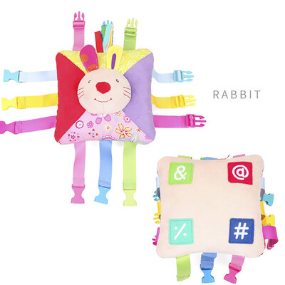 

〖Follure〗Baby Animals Cartoon Soft Plush Buckle Toy With Bell Educational Toy