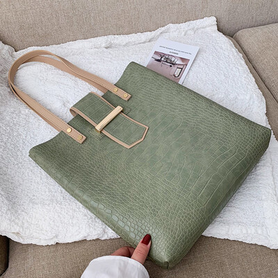 

Bag woman 2019 new trendy Korean version simple Tote bag student handbag leisure 100 take a large amount of capacity leisure le