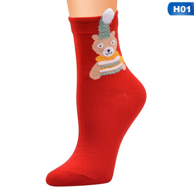 

Lovely Christmas Socks Women Gift Santa Claus Deer Warm Winter Funny Socks