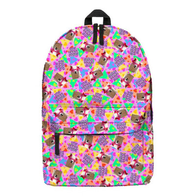 

New Customized Design Alpaca Printed Women Girl Oxford Cloth Backpack Travel Laptop Backpack Student Teenager School Shoulder Bag