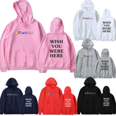 

Men Women Hoodie Basic Skateboard WISH YOU WERE HERE Sweatshirt Pullover Sweater