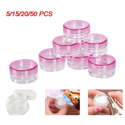 

5152050 Pcs Cosmetic Empty Jar Pot Eyeshadow Makeup Face Cream Lip Balm Container Best Gift for You