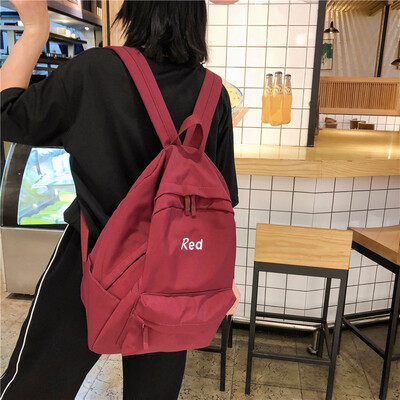 

Ins bag girl campus harajuku ulzzang college students shoulder bag Hong Kong Fengsen Department College Feng bai backpack