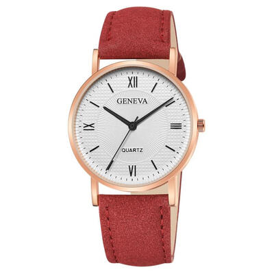 

New Fashion Vintage Men Women Watch Roman numeral Dial Leather Band Quartz Analog Unique Wrist Watches Montre Femme kol saati F