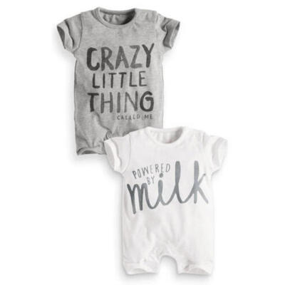 

UK Newborn Baby Boy Girl Unisex Clothes Cotton Romper Bodysuit Playsuit Outfits