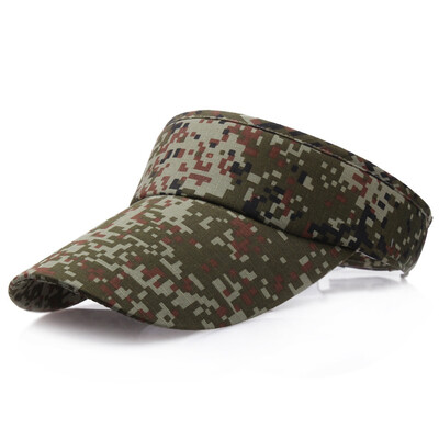 

6 Colors Unisex Women Men Camouflage Visor Sun Hat Adjustable Quick-Dry Golf Tennis Sports Cap