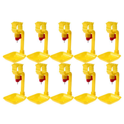 

10pcs Poultry Hanging Cup Drinking Fountains Birds Water Bowl Nipple Red