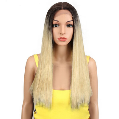 

Noble Synthetic Hair Lace Front Wig 20 Inch long Lace Front Straight Synthetic Wigs for Women Heat Resistant blonde lace Wigs