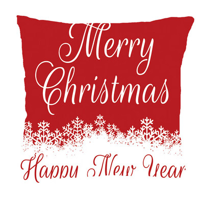 

Tailored Merry Christmas Short Plush Pillowcase Sofa Pad Set Home Decoration 18x18 Inch