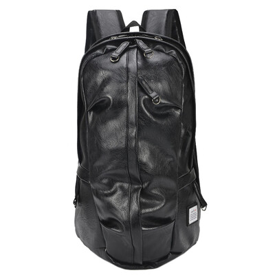

Ai Biao Shoulder Bag Male Street Backpack Personal Trend Bag PU Leather Male Leisure Bag Soft Leather Travel Bag