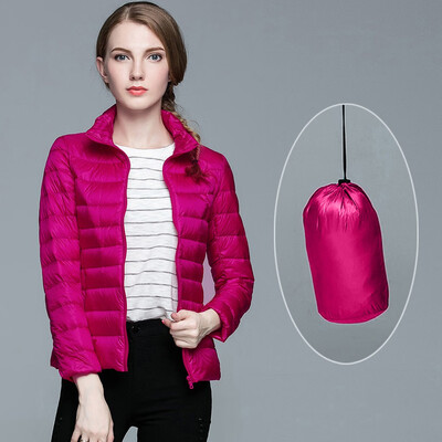 

Toponeto Fashion Women Lightweight Down Jacket Winter Jackets Slim Long Sleeve Overcoat