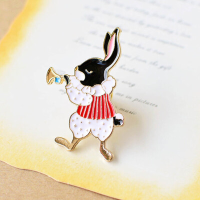 

Charm Cartoon Alloy Boutonniere Pin Forest Concert Bunny Corsage Rabbit Brooch