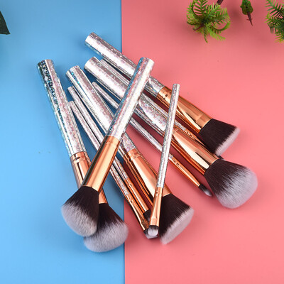 

〖Follure〗10 Pcs Diamonds Makeup Brush Set Eye Shadow Brush Cosmetics Blending Brush Tool