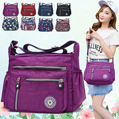 

Womens Tote Messenger Cross Body Handbag Ladies Canvas Shoulder Bag Waterproof