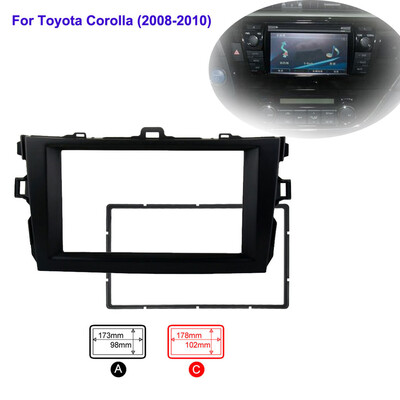 

Tailored 2Din ABS Car Stereo Radio Fascia Plate Panel Frame For Toyota Corolla 2008-2010