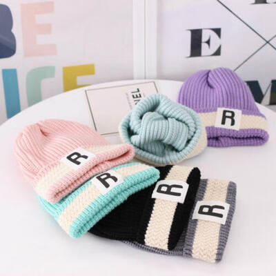 

USNew Stylish Baby Cute Girl Kid Knitting Beret Wool Crochet Beanie Cap Warm Hat