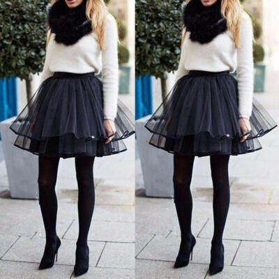 

Women Ladies Tulle Skirt Vintage Dress Rockabilly Tutu Petticoat Ball Gown Dress