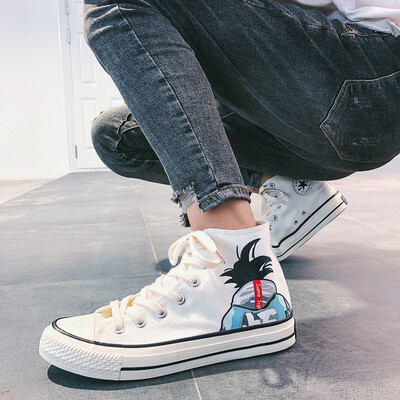 

Summer high canvas mens shoes casual trend Joker white shoes autumn white shoes tide shoes