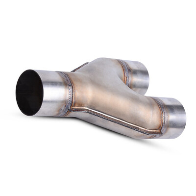 

25 Inch Inlet Y PipeUniversal Stainless Steel Diesel Y-Pipe 2-12 Exhaust Muffler Tip for Truck