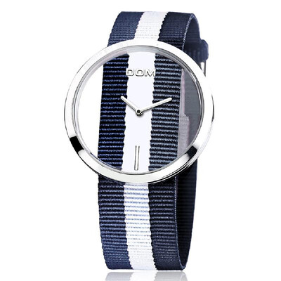 

DOM LP-205L Women Wristwatch 30m Waterproof Hollow Dial Design Strengthened Mineral Mirror Pointer Style Female Watch