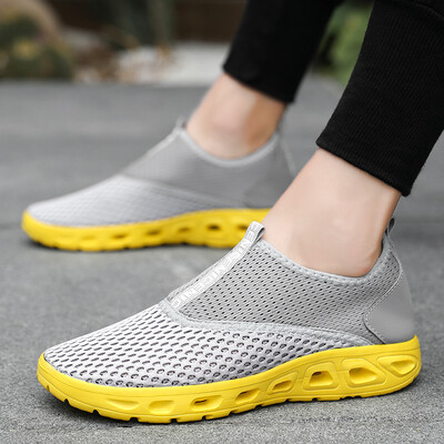 

Summer breathable trend mens shoes sub-net surface single-layer casual lazy socks hollow thin lightweight tide shoes