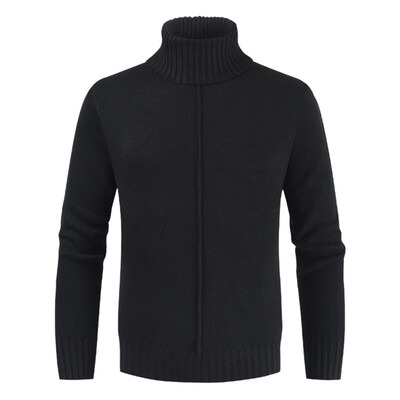 

Toponeto Mens Autumn Winter Casual Pure Color Turtleneck Long Sleeve Knitted Sweater Top