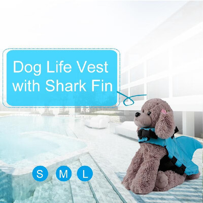 

Dog Life Vest with Shark Fin Life Jacket Floating Coat for Dog Swimming Safety