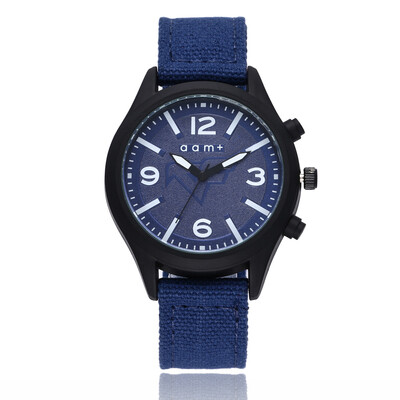 

Simple scale mens watch sports military ribbon stone
