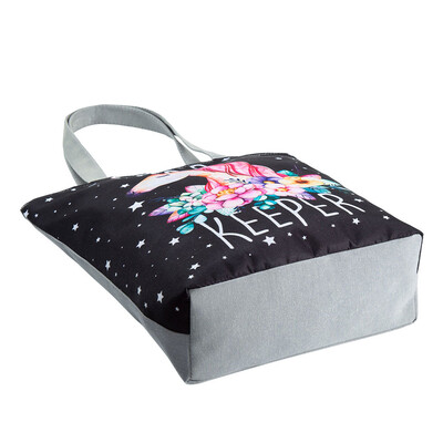 

Tailored Casual Canvas Tote Handbag Women Cartoon Unicorn Printed Shoulder Bag