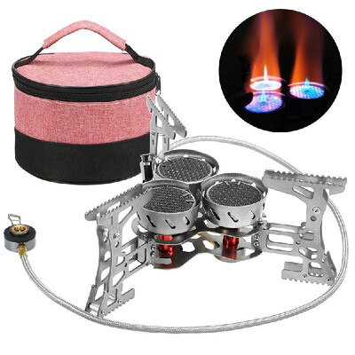 

8000W Windproof Camping Stove with Gas Cartridge Adapter For Camping Hiking Traveling