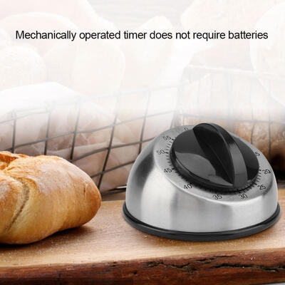

Greensen 60 Minutes Stainless Steel Kitchen Timer Mechanical Wind-Up Timer Time Reminder