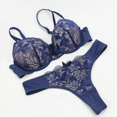 

〖Follure〗Fashionable Sexy Young Womens Bra Suit with Lace Embroidery Adjustment