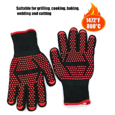 

Kitchen Gloves BBQ Heated Heat-resistant Multi-purpose Cooking Gloves Suitable for Grilling Cooking Baking Welding&Cutting