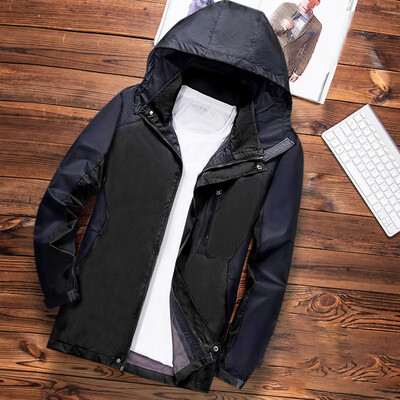 

Mens Casual Autumn Winter Hooded Jackets Plus Size Zipper Sport Coat Pullovers